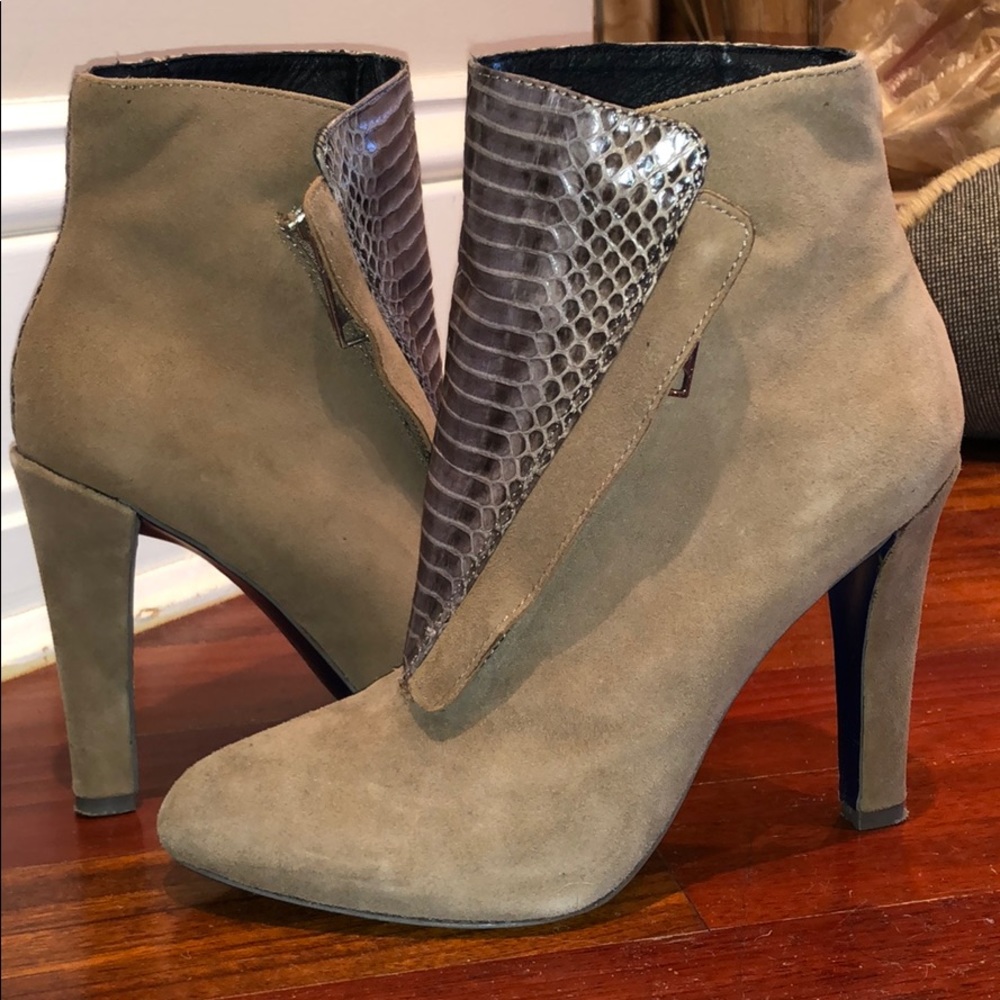 Rebecca Minkoff Dante Suede/Snake Booties